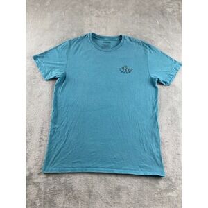 Volcom Men's L/G Blue Skull Floral Graphic T Shirt Tee